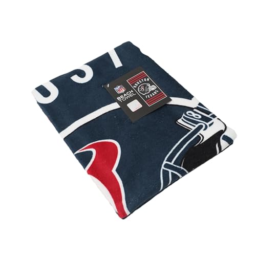 Image of Northwest NFL Houston Texans Unisex-Adult Beach Towel, 30 inch x 60 inch, Stripes