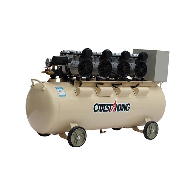 Compresor de Aire Silencioso Sin Aceite 120L 2200W Tanque 120L 7 Bar 240L/min 220V
