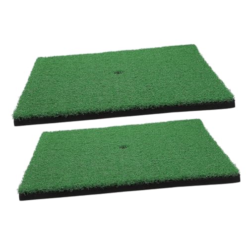 BESPORTBLE 2pcs Golf Practice Mat Outdoor Hitting Mat Artificial Grass Perfect for Backyard or Home