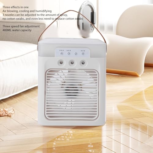 Ventilateur de brumisation portable USB blanc avec réservoir 400ml Cocoarm - 4