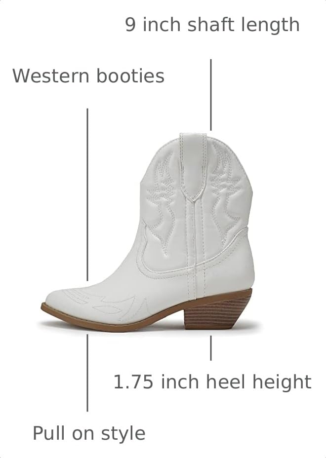 Image of Soda Women Cowgirl Cowboy Western Stitched Ankle Boots Pointed Toe Short Booties Rigging-S (Wide Fit Available)