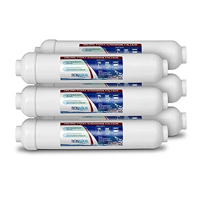 6 T33 Inline Coconut Grade Activated Carbon Pre/Post Membrane Filters for Taste and Odor Reduction WELL-MATCHED with AICRO, K2533JJ, FT15, IC-100A