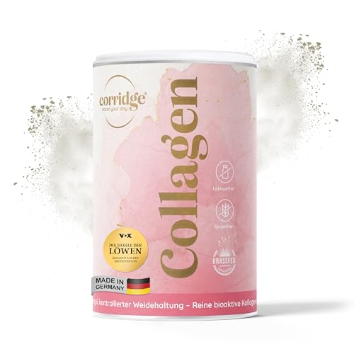 Corridge - Premium Collagen Pulver 300g - Bioaktives Kollagen - hydrolysiertes Rinderkollagen - Peptide Typ 1 & 3 - Weidehaltung & Grasfütterung - Collagenpulver Geschmacksneutral & Leicht Löslich