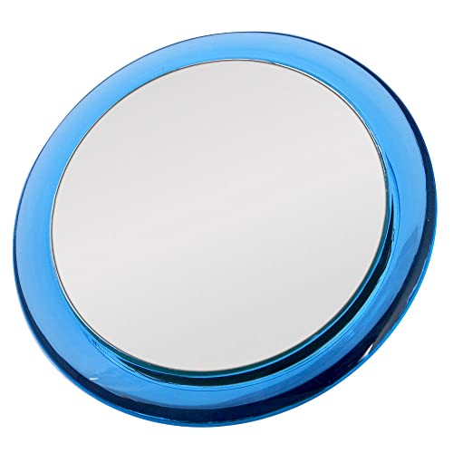 Espejo compacto acrílico doble cara 5X azul 4 pulgadas