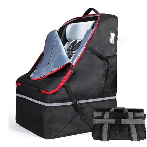 WEXIO Borsa da viaggio spessa imbottita per seggiolino auto, per aereo, 1OO% impermeabile, resistente per seggiolino auto, adatto per Evenflo Maxi Cosi Britax Graco Chicco Cybex Diono Nuna Peg Doona &