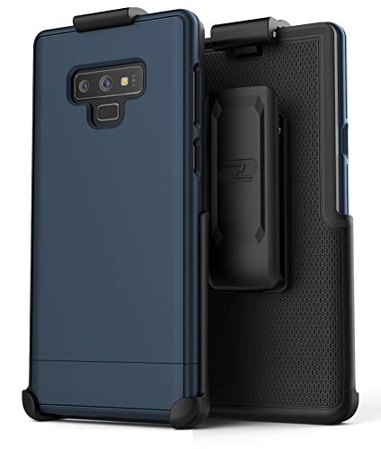 Encased Slimshield Belt Case for Samsung Galaxy Note 9 (2018) Ultra Slim Protective Hard Cover w/Holster Clip (Navy Blue)