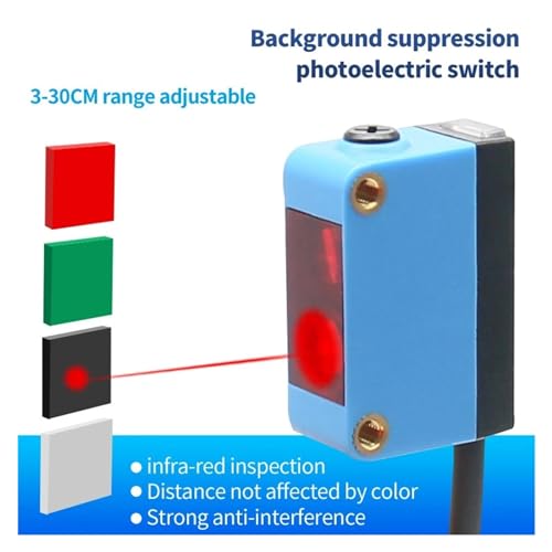 Capteur photoélectrique suppression arrière-plan avec détection réglable de 3 à 30 cm - 2