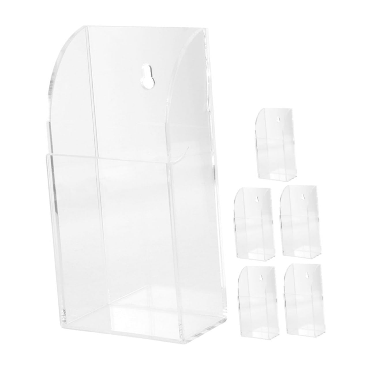 Porte-télécommande acrylique mural lot de 6 organiseurs transparents pour salon