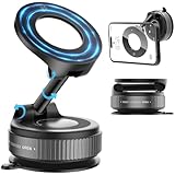 Gyasiona スマホホルダー 車 【24*N55超強力磁力&真空ゲル吸盤&360°回転】 車 スマホホルダー カー用品 真空ダブルロック 0.1s瞬間吸着 magsafe 車載ホルダー iPhone&Android多機種と多車種が対応 安定性拔群 片手操作可 折りたたみ式 多用途対応 18ヶ月保証 日本語マニュアル付き