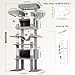 Globlazer XXL Giant Cat Tree, 83 Inch Heavy Duty Tall Cat Tower for Indoor Cats Large Adult, Multi-Level Large Cat Condo with 8 Scratching Posts, Hammock, 2 Cat Caves, 2 Platform, F83B, Light Grey
