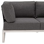 OUTLIV. Capri Loungebank Edelstahl Silber/Schwarz
