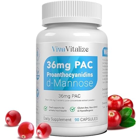 Cranberry Pills,36mg PACs Cranberry Supplements Cranberry Pills for Women Cranberry Urinary Tract Health, D-mannose with Cranberry for UTIs All Nature, Non GMO, Vegan, Gluten Free -WHITE 071 Cover