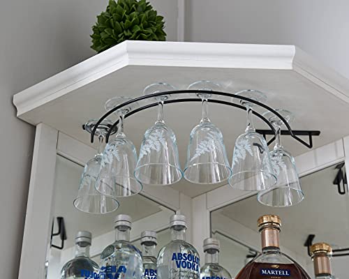 Home Source White Corner Bar Unit With Built-In Wine Rack And Lower Cabinet #TOP6