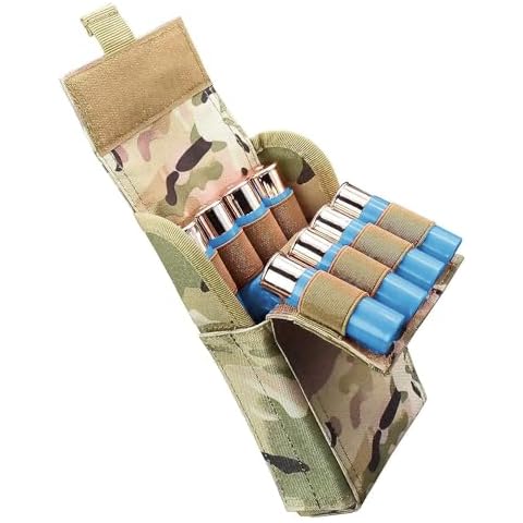 MOLLE Shotgun Shot Shell Holder 25 Rounds. Tactical Shotshell Pouch. Shotgun Ammo Reload Quick Access Pouch for 12 Gauge/20G (C-CP) Cover