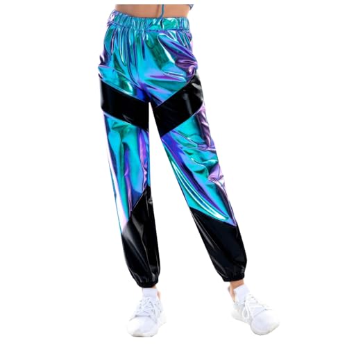 Costume de carnaval avec pantalon multicolore pour femme tenue de fête originale