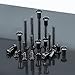 M6-1.0 x 60mm Flat Head Binding Screws with M6 x 15mm Binding Nuts Set 10 Sets, 18-8 (304) Stainless Steel, Black Coated, Fayeploo (with Hex Wrench)