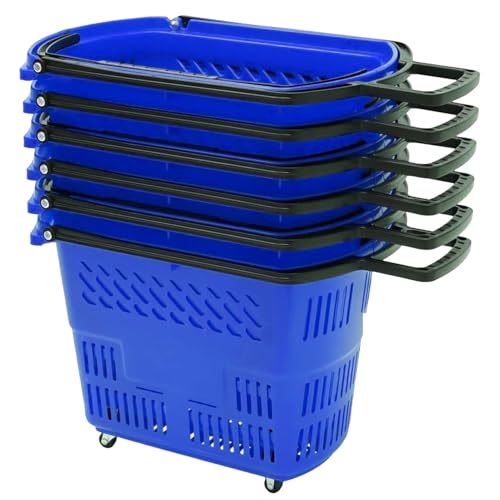 Cesta de la compra portátil con ruedas y asas, bolsa de gran capacidad para supermercado, lavandería y venta al por menor, conveniente carrito plegable para un fácil transporte