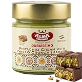 Alma Gourmet Dubaissimo Pistachio Cream with Kataifi 7.05oz (200g) - Original Dubai Chocolate Filling, Pistachio Paste to Spread, Authentic Premium Dessert with Kadayif Crunch, Sweet Snack - Product of Italy