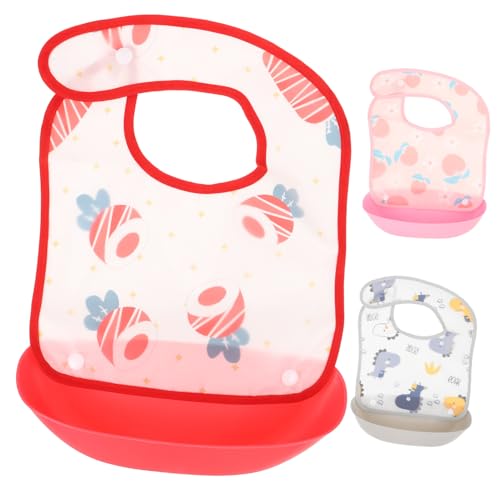ULDIGI 1 Juego De 3 Piezas Babero Impermeable Bebé Traje Babero De Alimentación Para Babero De Poliéster Para Precioso Babero