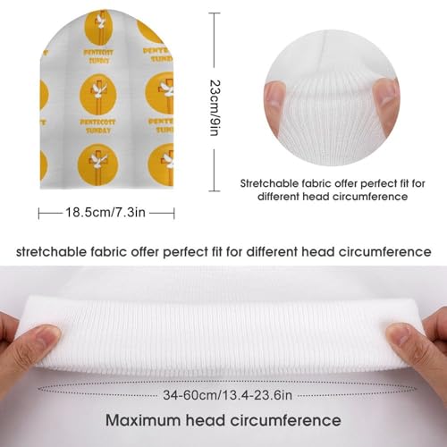 Pentecost Sunday 2023 Christian Holiday Kids Beanie Hat for for Girls Boys Children Cap Winter Knitted Chemo Cancer Headwear Accessories Gifts Decoration Black2