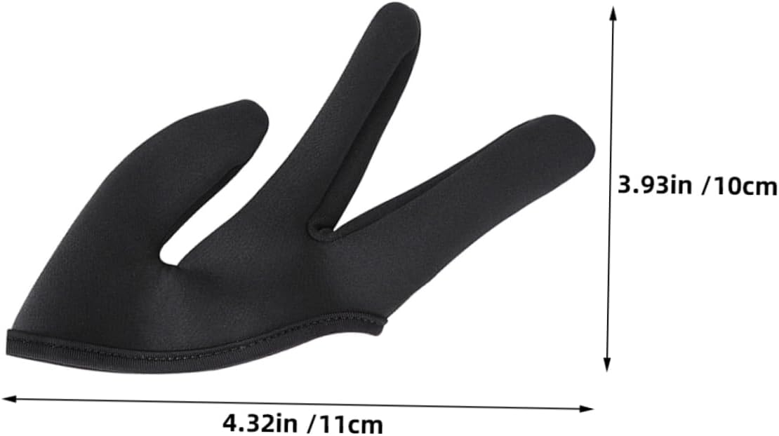 2pcs Heat Insulation Gloves Three Finger Cover for Hair Styling Curling Straightener Stylist Heat Resistant Comfortable Secure Fit