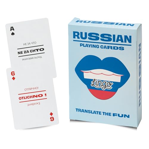 Russian Lingo Playing Cards | Travel Flashcards | Learn Russian Vocabulary in A Fun & Easy Way | 52...