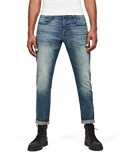 G-Star Raw G-Bleid Slim Jeans, Vaqueros Para Hombre, Azul Antic Faded Lagoon D16850-B767-A942 , 33w 34l G-Star Raw G-Bleid Slim Jeans, Vaqueros Para Hombre, Azul Antic Faded Lagoon D16850-B767-A942 , 33w 34l