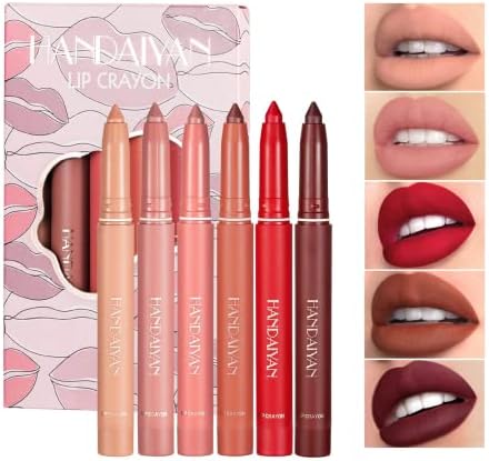 Anglicolor Matte Lip Liner Pencil Set - 12 Assorted Colors High Pigmented Natural Lip Makeup Soft Pencils Precise, HANDAIYAN long-lasting Lip Liners, Vegan, Cruelty-Free (Set A)