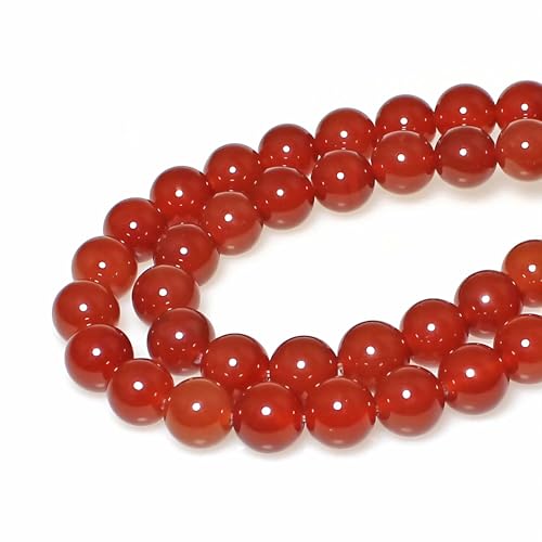 MJDCB Natural Stone Bead Red Cornelian Gemstone Loose Beads for Jewelry Making Bracelet Necklace 4mm
