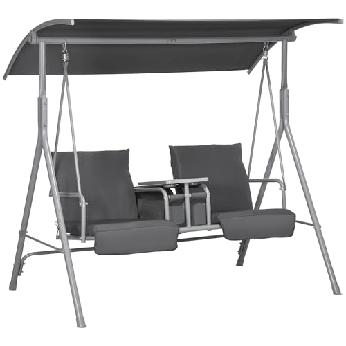 Outsunny Balancelle de Jardin 2 Places avec auvent...