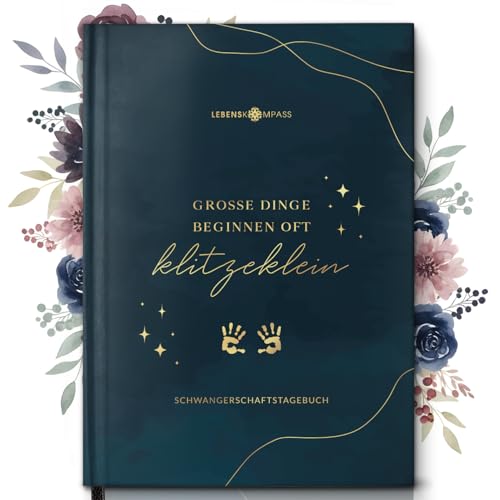 Lebenskompass Schwangerschaftstagebuch FUNKEL Schwangerschaftsbuch für Erinnerungen Reflexion und Achtsamkeit - Tagebuch Schwangerschaft mit Platz für Fotos und Notizen - A5