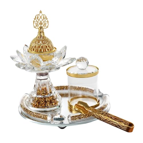 Flcpjgv 5311395798006658 Glass Incense Burner Set Censer Ramadan Decoration 2024 Arabian Incense Burner Incense Holder For Living Room Home Yoga Spa thumb #6