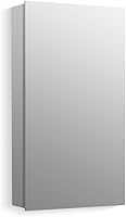 Vista 5 de Kohler CB-CLR1620FS - Armario de medicinas para baño sin marco, puerta única, borde biselado rectangular, espejo de gabinete de baño, estantes