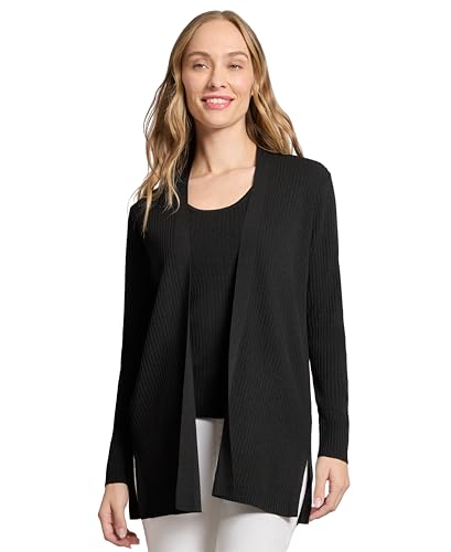 Image of Jones New York Women's Long Sleeve Cardigan with Side Slits