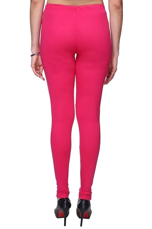 Image of Women's Premium Stretchable Cotton Leggings | Soft Slim Fit Ankle Length Churidar Pants for Casual, Ethnic, Office & Daily Comfortable Wear (Pack of 1)