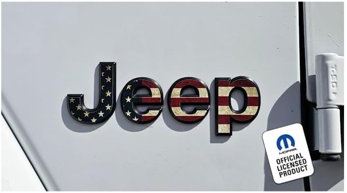Decal Mods Fender Jeep Fender Flat Overlay Decal Graphic fits Jeep Gladiator/Wrangler JL/JT (2018-2026) (Set of 2) Worn USA Flag - Worn | FJ9M3