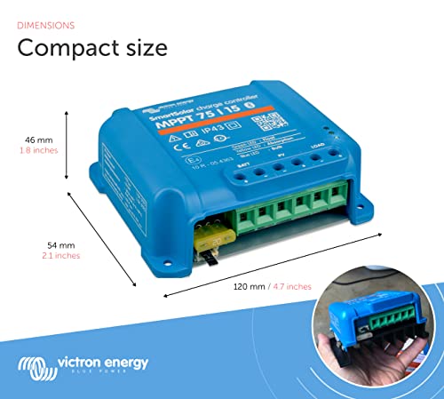 Victron Energy Smartsolar Mppt 100V 50 Amp 12/24-Volt Solar Charge Controller (Bluetooth) #TOP3