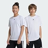 adidas Unisex Kinder Train Essentials Logo Regular Fit T-Shirt Junior, White/Black, 9-10 Years