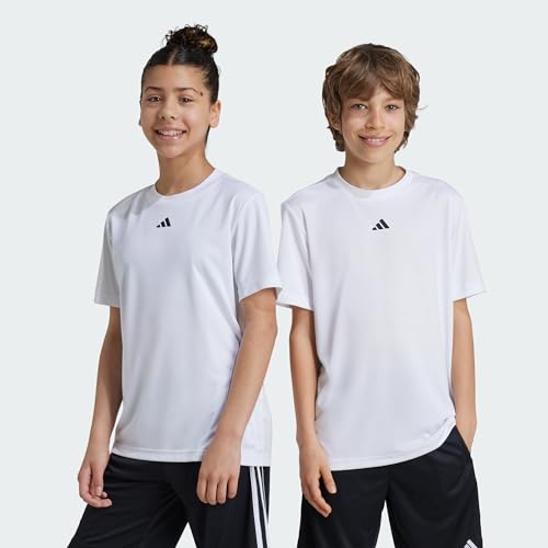 adidas Unisex Kids Train Essentials Logo Regular Fit T-Shirt Junior, White/Black, 11-12 Years