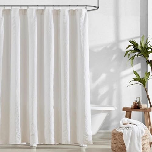 12 Pcs Shower Curtain Rings, C Shaped Plastic Clear Shower Curtain Hooks for Kitchen, Bathroom, Wardrobe, Shele