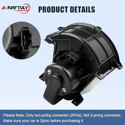 HVAC Heater Blower Motor Fits for Audi Q7 2007 2008 2009 2010 2011 2012 2013 2014 2015, Volkswagen VW Touareg 2004-2010, AC Motor Fan Replacement, 7L0-820-021-Q, 700262 by A-NAFTULY - Image 2