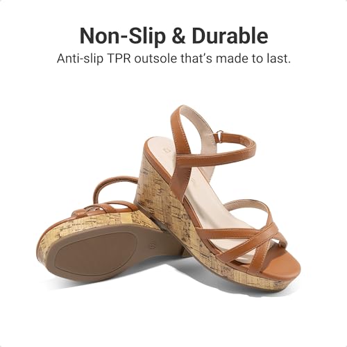 Image of DREAM PAIRS Girls Wedge Sandals Flatform Open Toe Summer Platform Sandals Flower Wedding Party for Little Kid /Big Kid