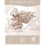 Mesovor 4 Pack Cute Bow Claw Clip for Women, Nonslip Large Matte Strong Hold Bows Hair Clips for Thin and Thick Hair | Chic Hair Styling Accessories (4.1" Black, Leopard) - Image 2