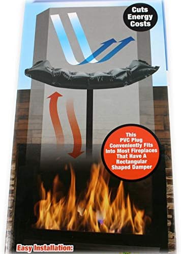 Fireplace Chimney Draft Blocker Balloon Inflatable Insulate Flue 43" x 21" Eco