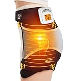 Cordless Hip Heating Pad for Sciatica Pain Relief - Rechargeable & Adjustable Size Hip Massager with 3-Level Vibration Massage, 104-140℉ Heated Hip Brace for Sciatica, Arthritis and Muscle Soothing