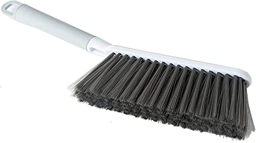 Image of Soft Cleaning Brush Hand Broom for Car /Bed /Couch /Draft /Garden /Furniture /Clothes Bedspread Carpet Cleaning Brush, Hotel Family Trip Easy Use for Showers, Bathtubs,Kitchens,White (Pack of 1)