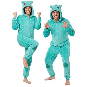 Get Trend Pokémon Combinaison Pyjama pour Homme (L, Vert Bulbizarre)