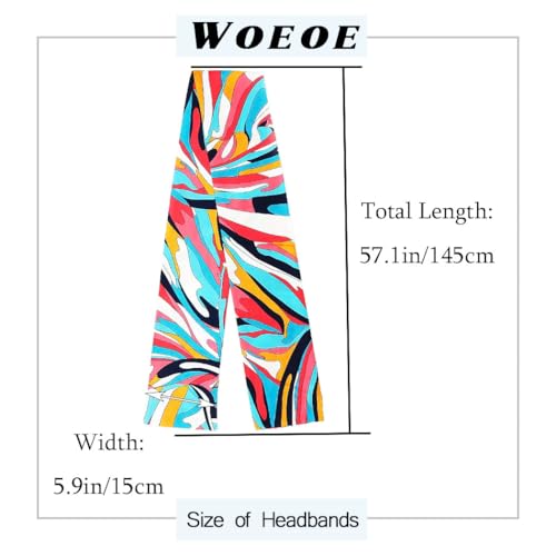 Woeoe African Lace Head Edge Wrap Colorful Pattern Satin Edge Laying Scarves Soft Long Silk Wig Scarf for Women and Girls(Pack of 3)…2