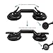 FCHO Glass Suction Cups Heavy Duty Aluminum Handle Holder Hooks to Lift Large Glass/Moving/Pad for Lifting/Dent Fixer (2 Pack)