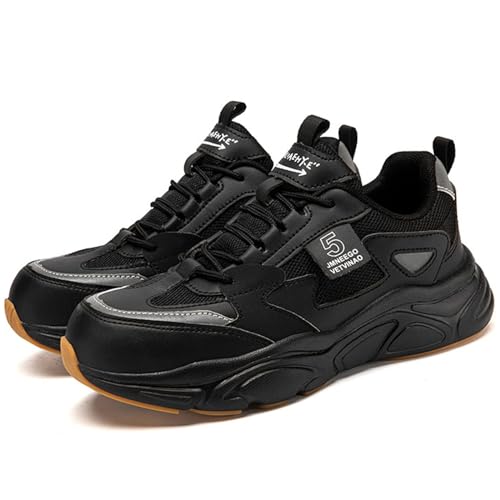 Image of Nutropa Steel Toe Boots for Men, Lightweight Safety Work Shoes, Comfortable Breathable Composite Toe Boots Slip-Resistant Indestructible Shoes